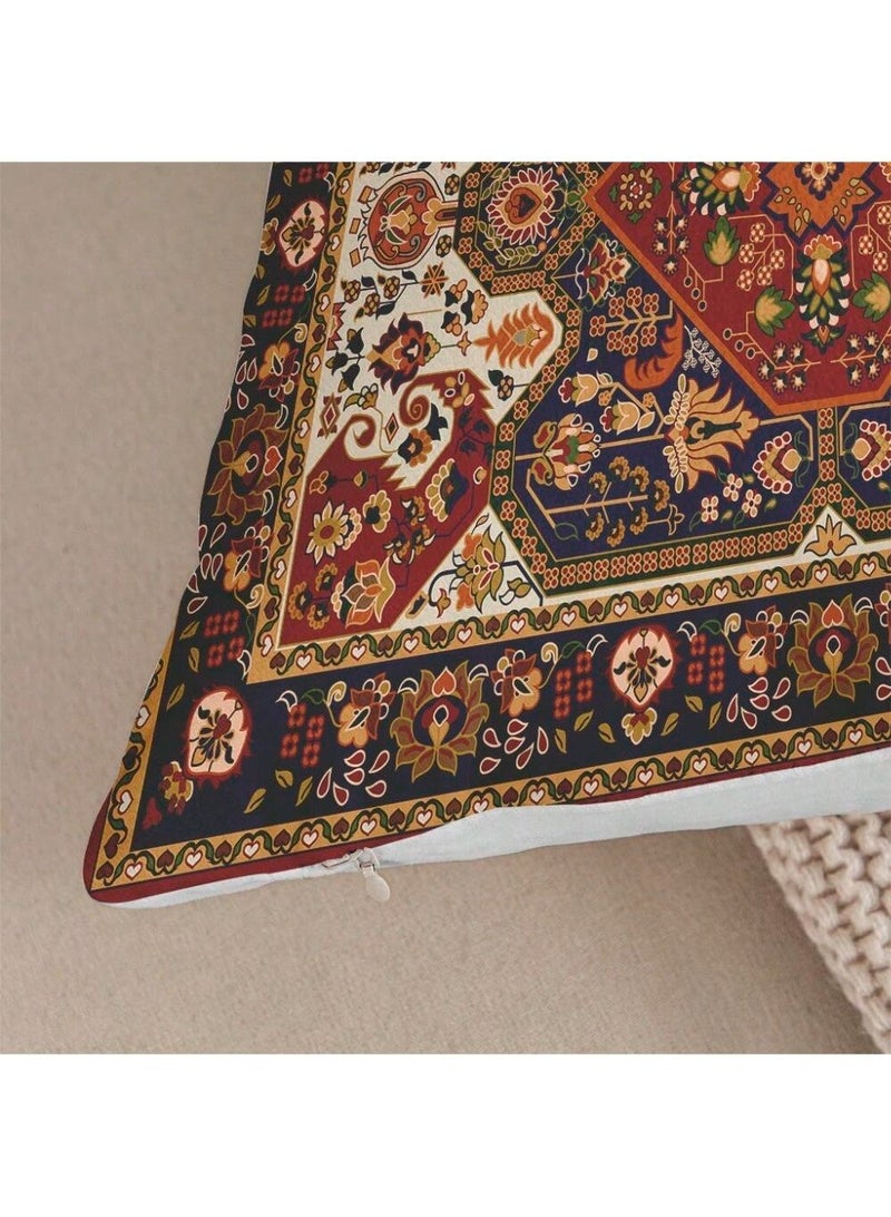 Cushion cover set of 2 pieces, bohemian design, bright and solid colors, size 45 cm x 45 cm, without filling - Image 4